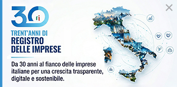 Trent'anni di Registro delle Imprese: vai alla pagina dell'Anagrafe Nazionale delle Imprese